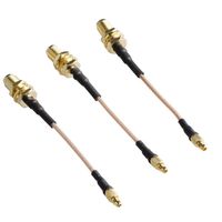 Wolfwhoop Q3-A 3pcs MMCX to SMA Female 80mm Low Loss FPV Antenna Extension Cable Antenna Adapter
