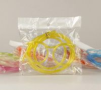 Hatcher lee 4Pcs Per Package Creative Fun Crazy Funny Glasses Straw Art Straw Party Straw-Various Colors Straw Party Decoration (yellow)