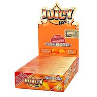 24 Packs (1 box) Juicy Jay's 1.25" Pure Hemp Rolling Papers (Peaches)