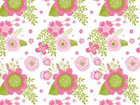 Pink & Green Chalkboard Flowers Tissue Paper for Gift Wrapping 20"x30" Sheets (10)