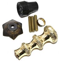 Nautical World Collectible Authentic Polished Brass Gentleman's Walking Stick: 3 Gold Saucer