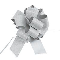 Silver Glitter Pew Bows