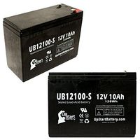2 Pack Replacement for Universal Power Group D5719 Battery - Replacement UB12100-S Universal Sealed Lead Acid Battery (12V,10Ah,10000mAh, F2 Terminal, AGM, SLA) Upstart Battery