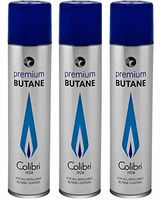 Colibri Premium Butane Fuel Refill for Lighter 3 Small Cans
