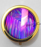 BlackKey Holographic Pattern 3-Compartment Decorative Pocket Gift Box Case Organizer for Pill, Color 2 -2106