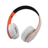 Bluetooth Headphones Over Ear, Noise Cancelling HiFi Stereo Wireless Headset, Foldable, Comfortable Protein Earpads (Orange White)