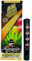 Herb Airtight Tube Pocket Protector with Kingpin Mango Tango Hemp Wraps 1 Count DC Crafts Nation- Flag Leaf