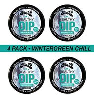 TeaZa Herbal Energy Pouches - Wintergreen Chill (Caffeine Free) - 4 Cans - Nicotine-Free and Tobacco-Free Herbal Snuff - Great Tasting & Refreshing Tobacco Alternative
