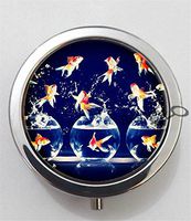 BlackKey Goldfish 3-Compartment Decorative Pocket Gift Box Case Organizer for Pill, Color 1 -2242