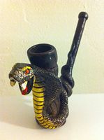 Handmade Tobacco Pipe, Standing Cobra Design