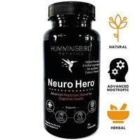 Neuro Hero Advanced Nootropic & Herbal Blend for Support of Cognitive Health Enhancing Focus, Mental Clarity, Memory and Overall Brain Health with Huperzine, L Glutamine, Ginkgo Biloba, St. Johns Wort