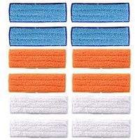 Washable Mopping Pads for IRobot Braava Jet 240 241 Mop Pads, Reusable Reusable Wet Damp Dry Pads Sweeping 12 Pcs