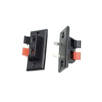 BokWin 45mm x 21mm 2 Way Jack Socket Spring Push Release Connector Terminal Strip Block Speaker 2Pcs