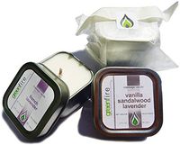 Greenfire All Natural Massage Candles, French Lavender and Lavender Sandalwood Vanilla, Travel Size 2 Fluid Ounce, Set of 2