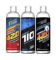 Formula 420 Bundle Pack : 1 Bottle Glass Metal Ceramic Pipe Original Cleaner 12 oz, 1 Bottle Formula 420 Soak-N-Rinse 16 oz & 1 Bottle Formula 710 Instant Cleaner 12oz (3 Bottles Total)