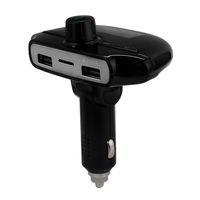 YRD TECH Wireless in-Car BT FM Transmitter Dual USB Car Charger AUX Input TF Card (Silver)