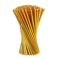 Biodegradable Paper Drinking Straws 7.7 Inches - Gold Paper Straws Foil - 200 pcs bag [eco friendly straws] for Birthday, Wedding, Bridal/Baby Shower, Celebrations and Party Supplies - Wise Buy