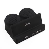 DROK Bluetooth 4.0 Wireless Stereo Subwoofer Viewing Cradle Speakers with Universal Phone and Tablet Stand Compatible with iPhone iPad Samsung