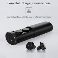 IRVING Wireless Earbuds, 3D Stereo Sound Wireless Bluetooth Headphones Wireless Sport Earbud IPX7 Waterproof Mini in-Ear Bluetooth Earbuds with Charging Case (Color : Gray)