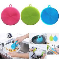 Zronji Silicone Dish Bow Washing Pads Home Kitchen Cleaning Tool Sponges
