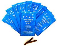 10" x 6" F.e.s.s. Cigar Medium Travel Humidor Bag, Resealable and Reusable Humidor Bag for Cigars (10)