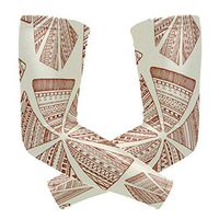 LEVEIS Tribal Ethnic Arm Sleeves UV Protection for Men Women Sunblock Protective Gloves Running Golf Cycling Driving Long Arm Cover 1 Pair