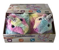 Plush Foot Massager Comfort Relax Tired Feet Unicorn Cat Styles (Rainbow Unicorn)