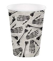 Skull & Bones Spooky Halloween Themed 10 Piece Disposable Party Paper Cups