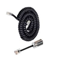 Telephone Handset Cord Detangler,Uvital 1 Pack Landline Handset Cord Cable 10Ft Uncoiled(1.2 Ft Coiled) and 1 Pack Anti-Tangle Telephone Cord Untangler 360 Degree Rotating Swivel Cord(Black)