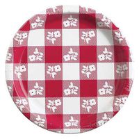 Creative Converting Red Gingham Paper Plates, 6-3/4 Inch, 25 Count (Pack of 2)