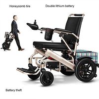 NADAENW Folding Aluminium Electric Wheelchair Lightweight Multifunction Intelligent Wheelchair Dual Mode Single Double Lithium Battery,Singlelithiumbattery