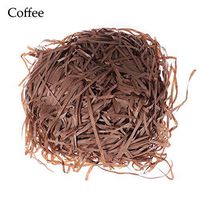 Genenic 20g DIY Wedding Crinkle Cut Packaging Accessaries Raffia Shredded Paper Gift Box Filler Wrapping Supplies Party Decoration(Coffee)