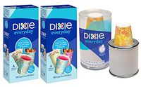 Dixie Cup Dual Dispenser & 5oz Dixie Cup 100 ct Pack of 2 - Great Cups For Kids, Snacks, And Everyday Use