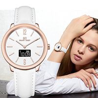 SD1242L(white) Elegant Ladies Rose Gold Smart Watch, 38mm, Bluetooth,Touchscreen,Time/Step/Distance/Calories Count,Stainless Steel Case,3atm Waterproof,Japan Quartz,OLED display, App for IOS & Android