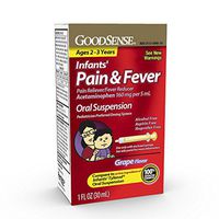 GoodSense Infants' Acetaminophen Suspension Liquid, Grape Flavor, 1 oz, Pain Reliever and Fever Reducer