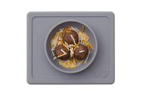 ezpz Mini Bowl - One-Piece Silicone placemat + Bowl (Gray)