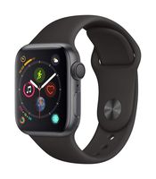 Apple Watch Series 4 (GPS, 40mm) - Space Gray Aluminium Case with Black Sport Band (Renewed)