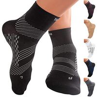TechWare Pro Ankle Brace Compression Socks - Plantar Fasciitis Sock with Arch Support for Achilles Tendonitis & Heel Pain Relief. Men & Women 1 Pair