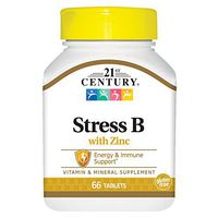 21st Century Stress B with Zinc Tablets, 66 Count (Pack of 2)