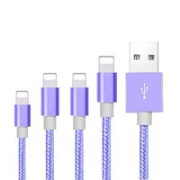 Kesown Phone Charger Cable 4Pack Nylon Braided Cord Compatible Phone XS X 8 8Plus 7Plus 7 6Plus 6s -Purple(3/6/6/10ft)