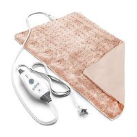 Pure Enrichment PureRelief Deluxe Heating Pad - Fast-Heating Full Body Therapy Pad with 4 Heat Settings, Soft Machine-Washable Microplush Fabric and 2-Hour Auto Safety Shut-Off - Mauve (12" x 24")