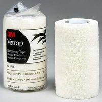 Vetrap by 3M - Bandaging Tape - 4" x 5 yd - White - USA - 1, 6, 12, or 18 Rolls (12 Rolls)