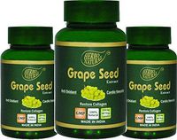 Herbo Natural Ayurvcedic Grape Seed (Syzygium Cumin) Extract 500 Mg 60 Veg Capsules, GMP Certified (Pack of 3)