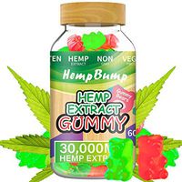 Hemp Gummies, HempBump 30000MG Fruity Gummy Bear 100% Natural for Pain and Anxiety Relief, Reduce Stress, Sleep Better, Made in USA