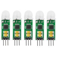 XLX 5PCS HC-SR505 Micro Human Body Sensing Module PIR Motion Detector Switch Module High Power High Efficiency Digital Measurement for Arduino Electronic Practice DIY