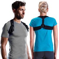 Gaiam Restore Posture Corrector for Women & Men | Back Straightener with Adjustable Breathable Mesh Padded Straps