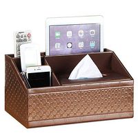 T-ZJHC Home Tissue Box trapezoidal Multi-Function Desktop Storage Box Hotel, Classic Coffee Pearl