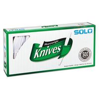 SOLO CUPS 827271 Heavyweight Plastic Cutlery, Knives, White, 7 in, 500/Carton (Limited Edition)
