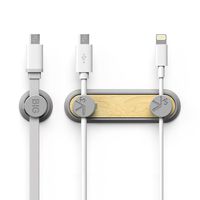 TedGem 2018 Magnetic Cable Organizer, Desktop Cord Management, Multipurpose Magnetic Cable Clips with 3 Cable Buckles & 2 Bases - for Cell Phone Cable, Light Grey