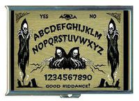 Ouija Goth Skeleton Skull Punk Double-Sided Cigarette Case, ID Holder, Wallet with RFID Theft Protection